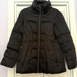 Andrew Marc Goose Down Black Puffer Jacket Size L